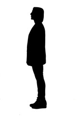 full portrait of middle aged woman isolate on white