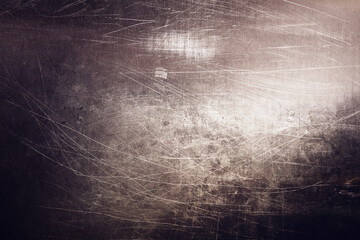 Detailed structure of scratched metal background modern dark dirty metal texture