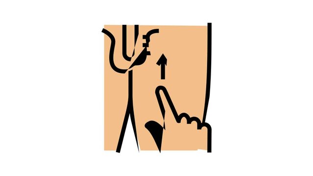 cremasteric reflex color icon animation