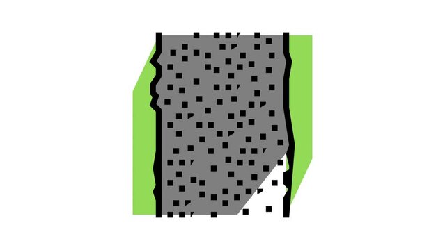 gravel road color icon animation