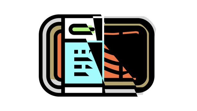 package salmon color icon animation