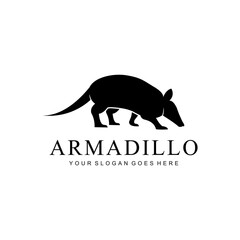 vector armadillo silhouette logo