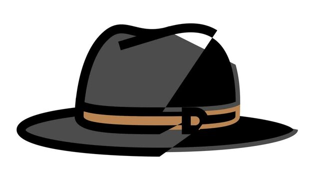 fedora hat cap color icon animation