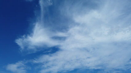 Beautiful blue sky with clouds for background. Summer sky
