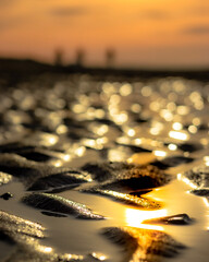 golden coins on the background of the sky