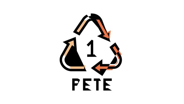 pete plastic product mark color icon animation