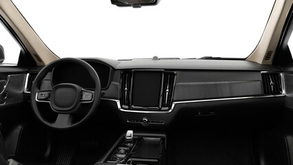 interior of a car 3d render