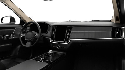 interior of a car 3d render