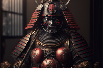 ancient samurai preparing for combat