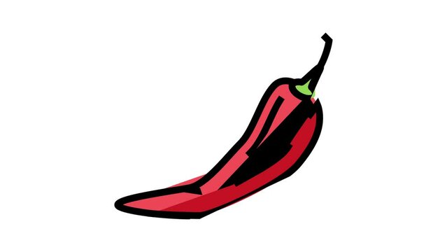 chili pepper color icon animation