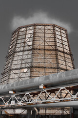 Cooling of hot salt water in steam units of the cooling tower of an industrial enterprise