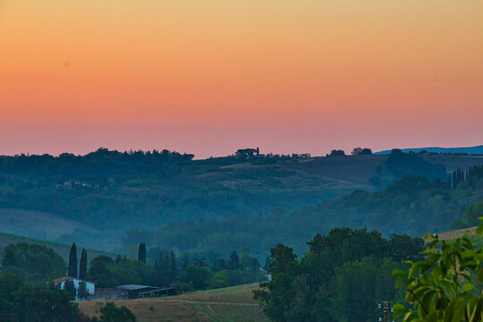 Sonnenaufgang in der Toskana