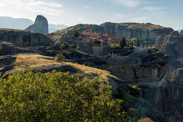 Fototapeta na wymiar Panoramic view of Meteora Monasteries, Greece