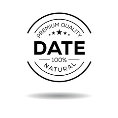 Fototapeta premium Creative (Date), Date label, vector illustration.
