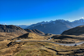 Großglockner, Straße, Hochalpenstraße, Gebirgsstraße, Alpenstraße, Kurve, zweispurig, Verkehr, Straßenverkehr, Nationalpark, Großglockner Hochalpenstraße, Edelweißspitze, Franz-Josefs-Höhe, Pass, Pass