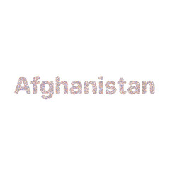 Afghanistan Silhouette Pixelated pattern map illustration