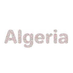 Algeria Silhouette Pixelated pattern map illustration