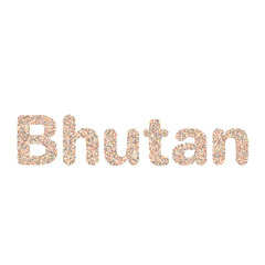 Bhutan Silhouette Pixelated pattern map illustration