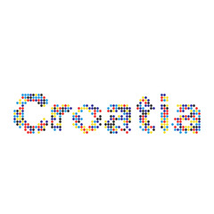 Croatia Silhouette Pixelated pattern map illustration