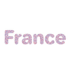 France Silhouette Pixelated pattern map illustration