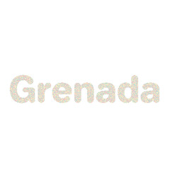 Grenada Silhouette Pixelated pattern map illustration