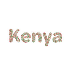 Kenya Silhouette Pixelated pattern map illustration