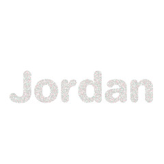 Jordan Silhouette Pixelated pattern map illustration