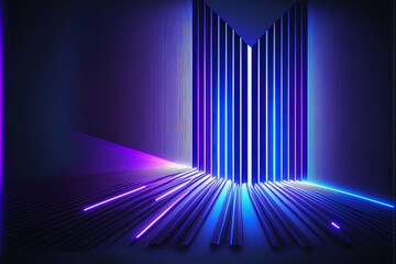 Fototapeta premium midjourney illustration of a blue violet neon background image