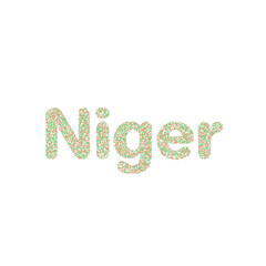 Niger Silhouette Pixelated pattern map illustration