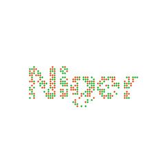 Niger Silhouette Pixelated pattern map illustration