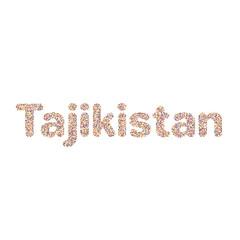 Tajikistan Silhouette Pixelated pattern map illustration