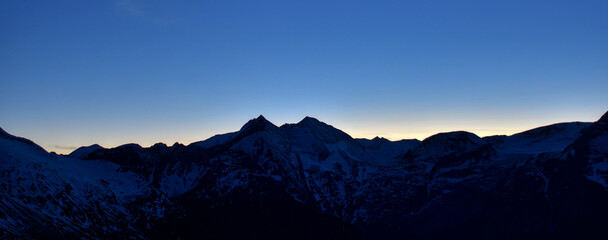 Großglockner, Nationalpark, Hohe Tauern, Zentralalpen, Dämmerung, Abenddämmerung,...