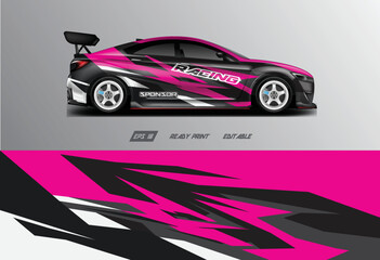 Car wrap racing stripes background vector