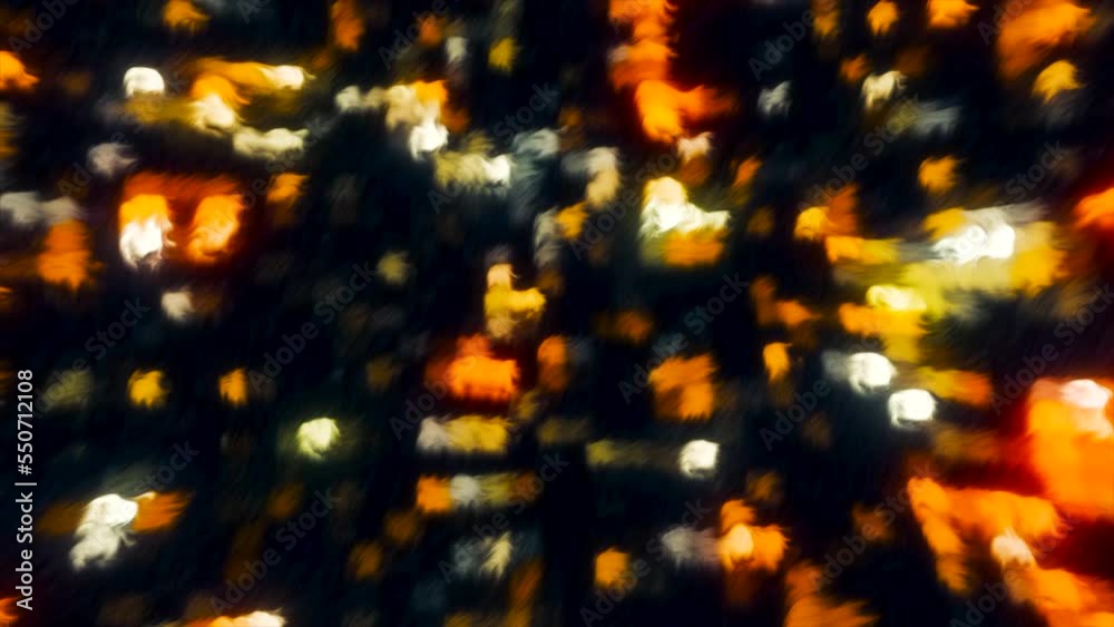 Wall mural abstract isolated blurred festive lights with bokeh effect. motion. sparkling stars motion backgroun