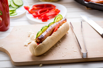 Homemade hot dogs - tasty and inexpensive fast food