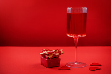 Strawberry red drink for Valentine's day