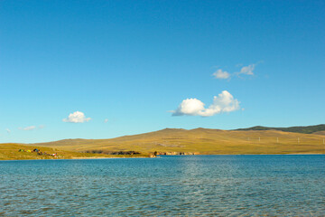 Landscape of Lake Baikal, Olkhon island. Russia