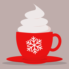 simple vector illustration 
 Christmas mug