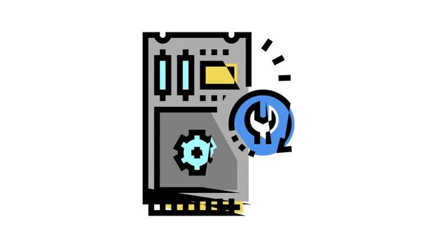 ssd data recovery color icon animation