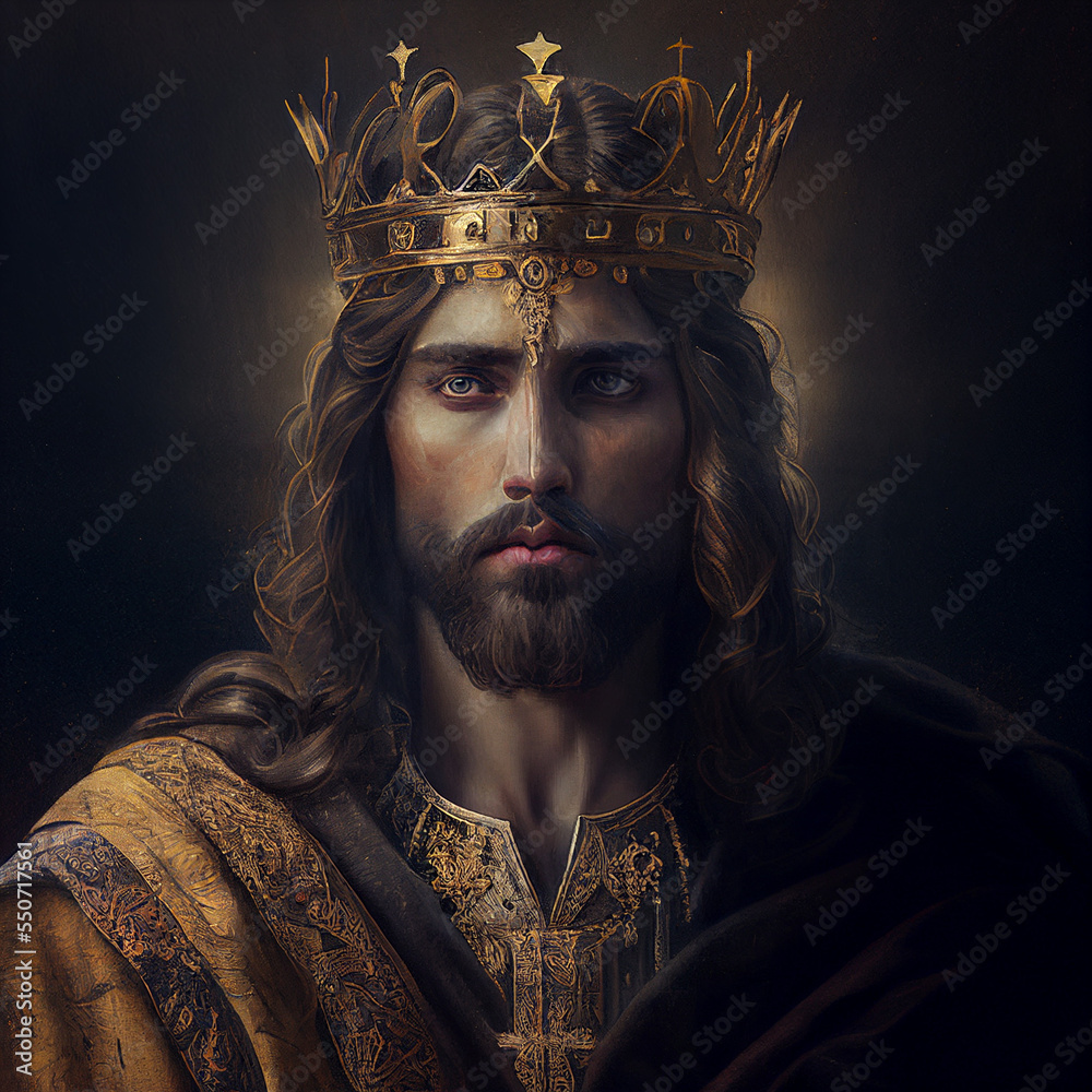 Wall mural jesus christ with a crown