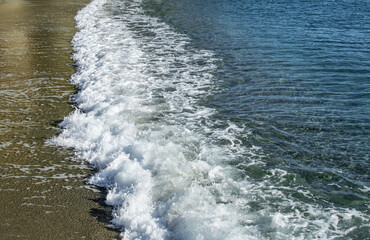 Sea waves in the italian sea