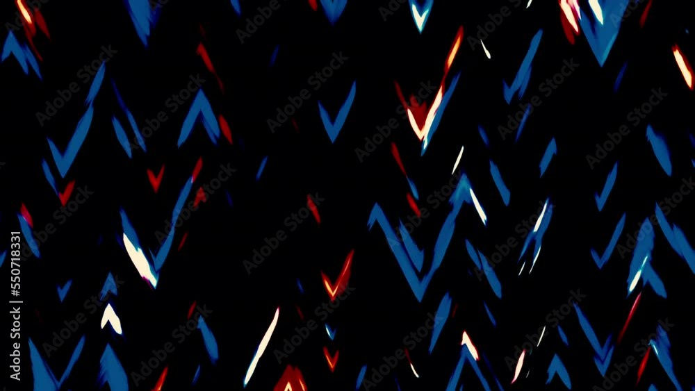 Poster colorful moving pattern with zigzags. motion. moving triangular zigzags with flickering in stream. c