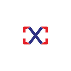 letter xc geometric dimensional logo vector