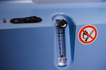 Oxygen concentrator. Oxygen generator. Medical equipment oxygen apparatus for breathing. Treatment...