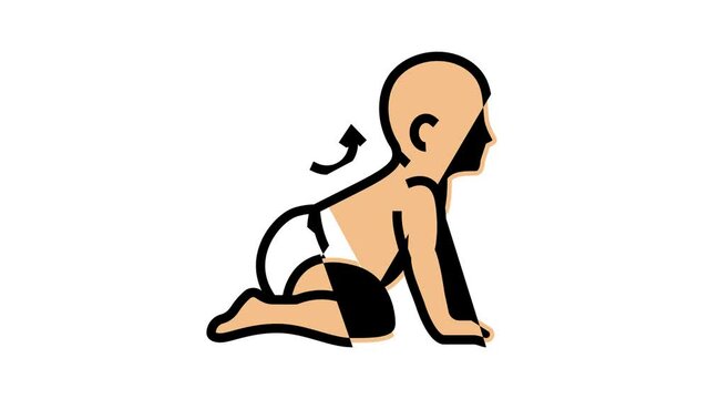 symmetrical tonic neck reflex color icon animation