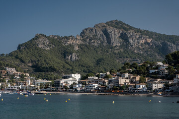 Fototapeta premium View on the nice village of Port de Soller in the Balearics