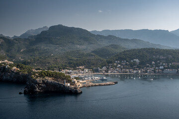 Fototapeta na wymiar Landscape in the Balearic Islands with Port de Soller