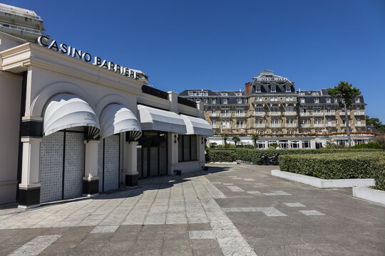 5 stars Royal-Thalasso Barriere or Hotel Royal (Rooms &ndash; 91, building from 1895) - French hotel located on the shores of the Atlantic Ocean facing on Bay of Biscay. La Baule, France. AUGUST 13, 2021.