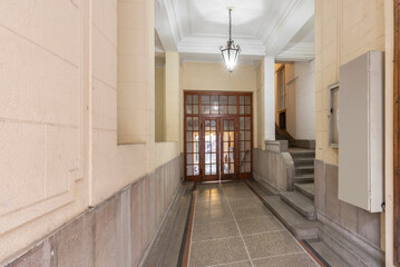 Entrance corridor in old apartment building