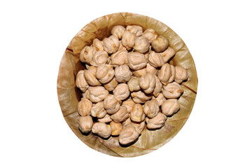 Kabuli Chana on a Sal Tree Leaf Plate.